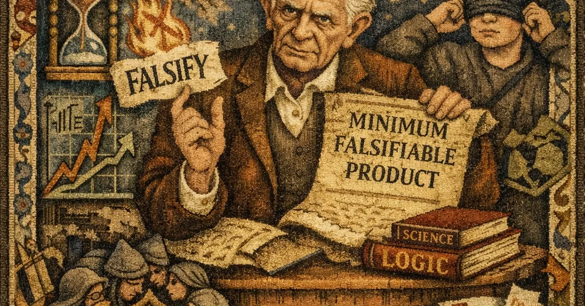 Minimum Falsifiable Product concept with Karl Popper